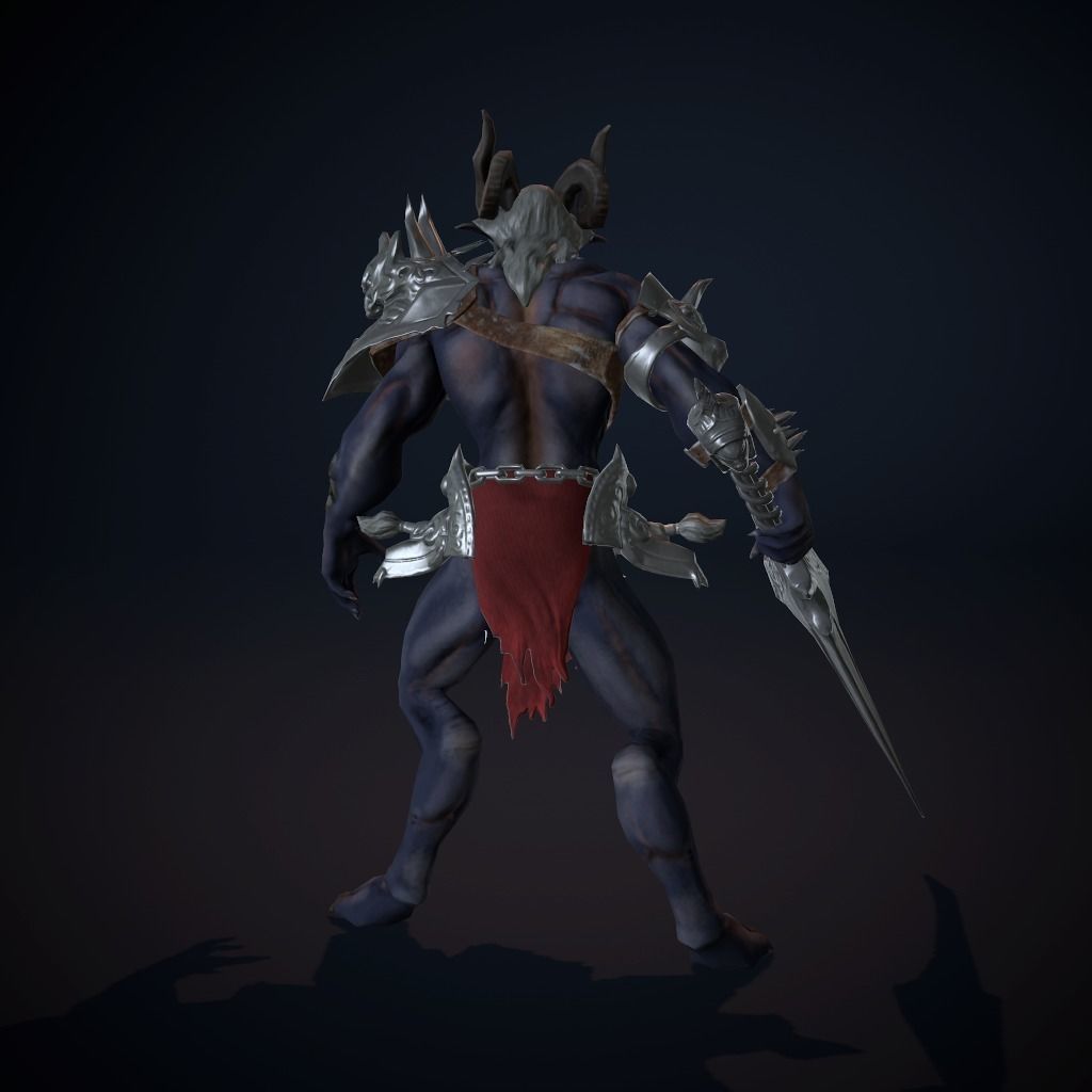 Character Demon Low-poly 3D model_4