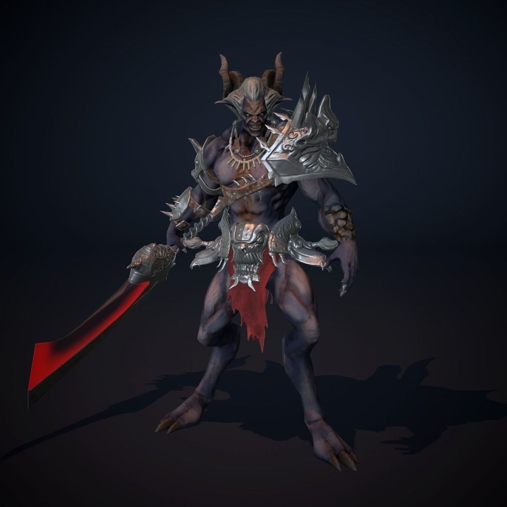 Character Demon Low-poly 3D model_2
