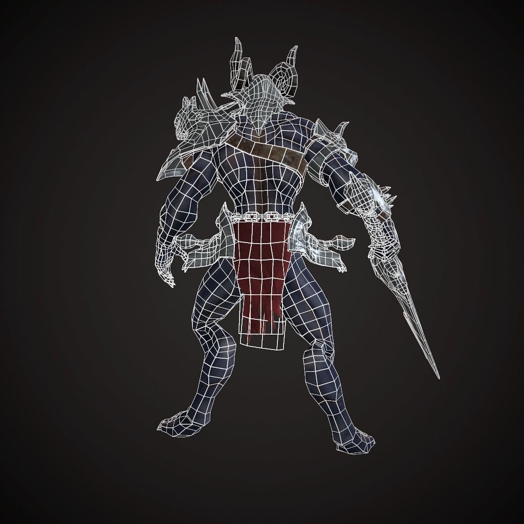 Character Demon Low-poly 3D model_8
