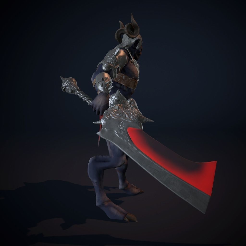 Character Demon Low-poly 3D model_5
