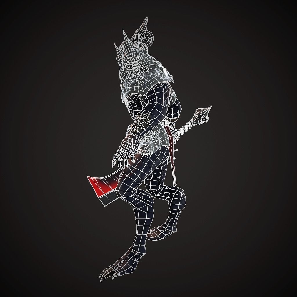 Character Demon Low-poly 3D model_7