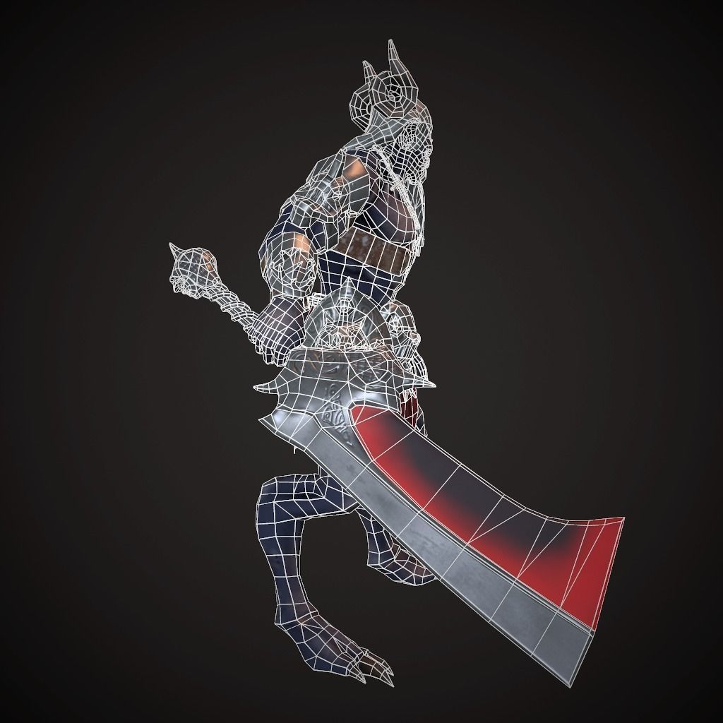 Character Demon Low-poly 3D model_9