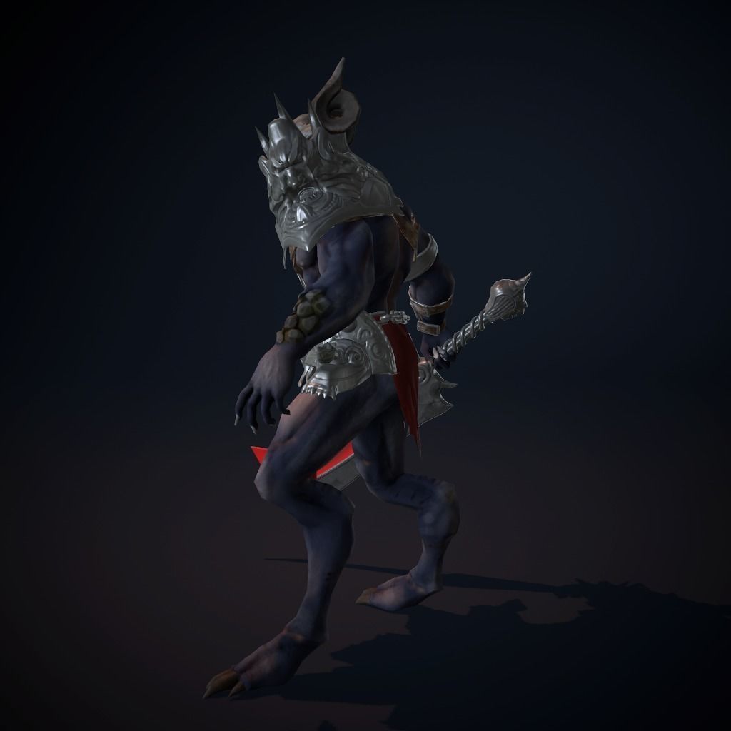 Character Demon Low-poly 3D model_3