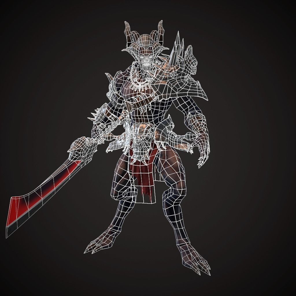 Character Demon Low-poly 3D model_6