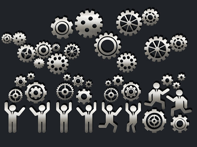 cogwheel Low-poly 3D model