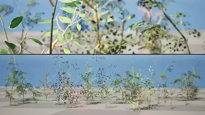 Game-Ready Foliage Trunks 3D Collection