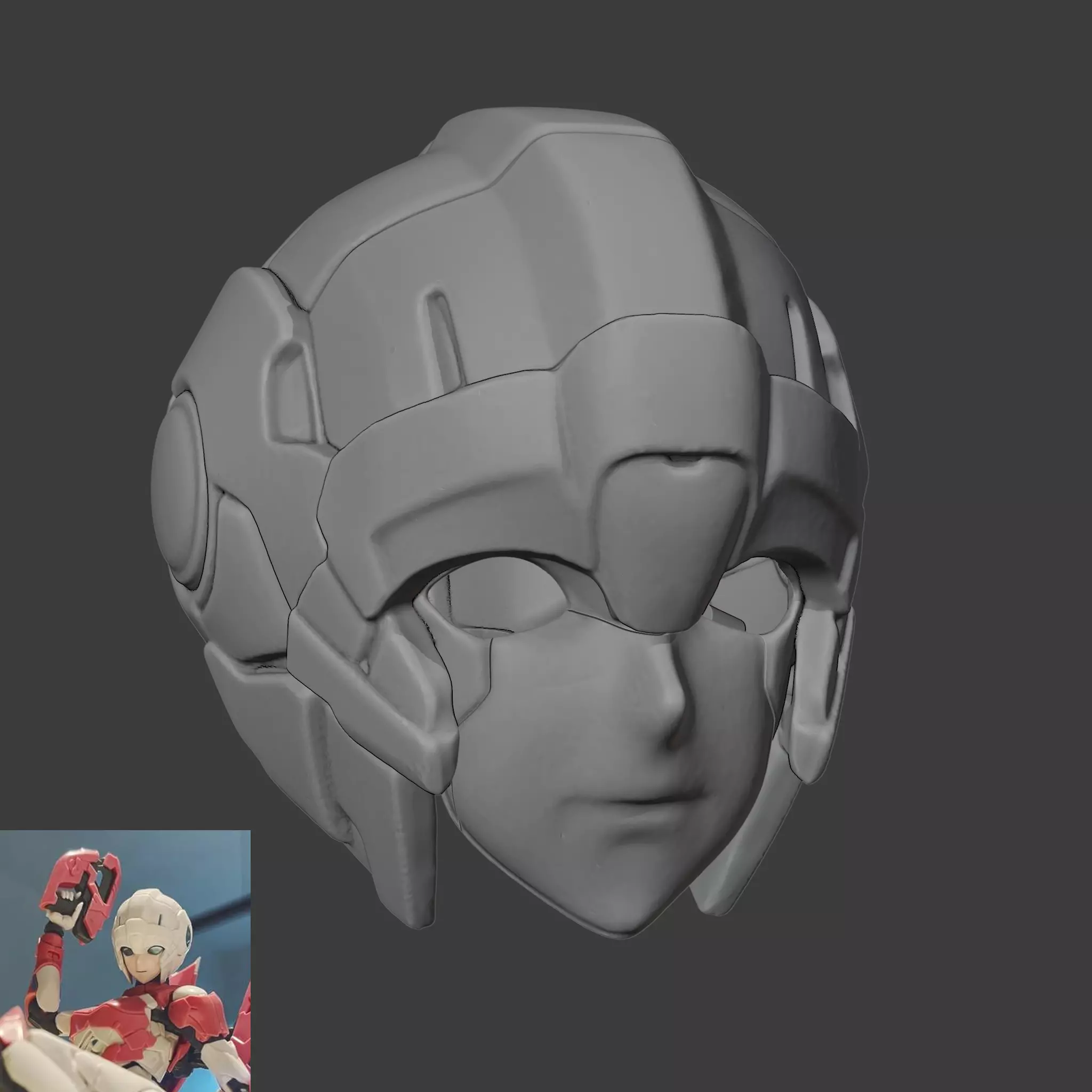 HT Arcee helmet 3D print model_0