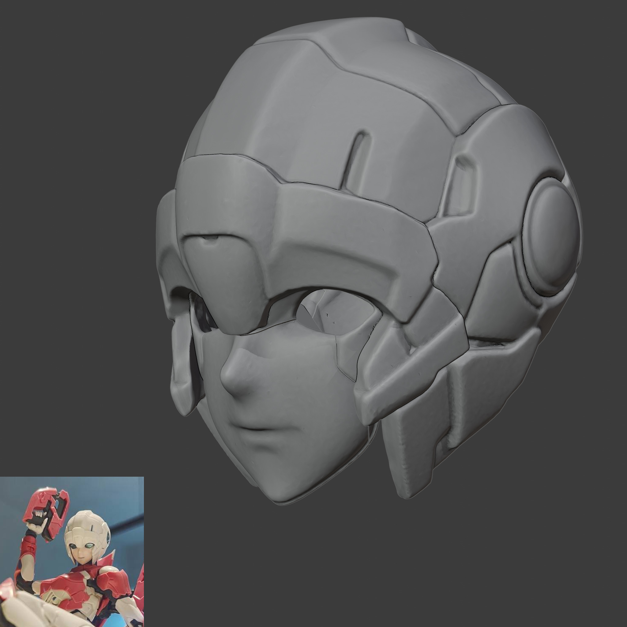 HT Arcee helmet 3D print model_1