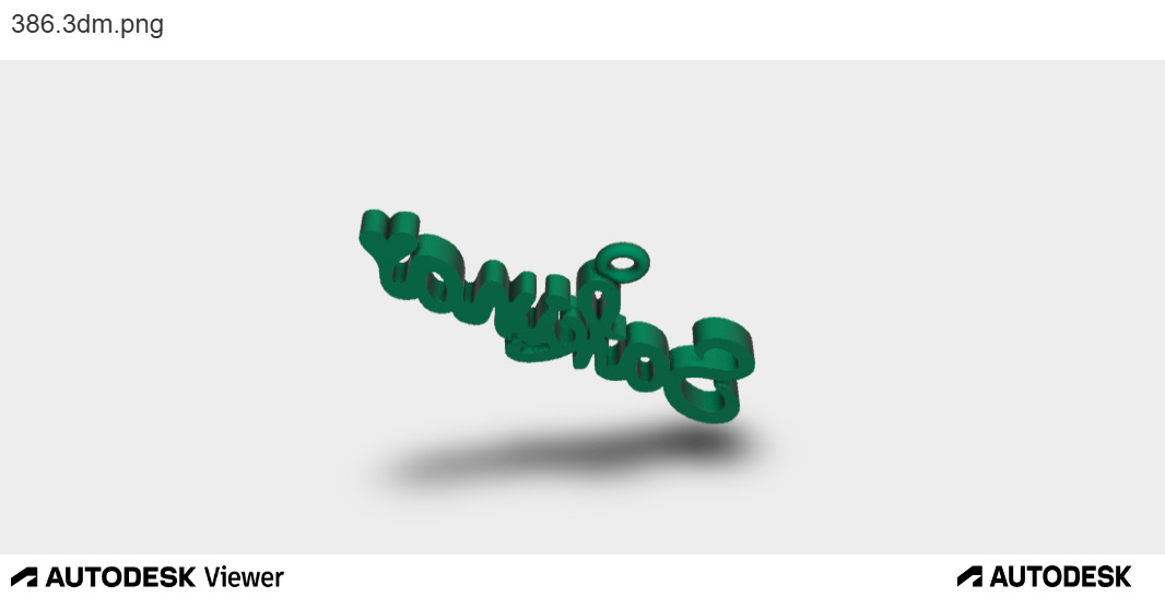 Name Pendants 3D print model_1