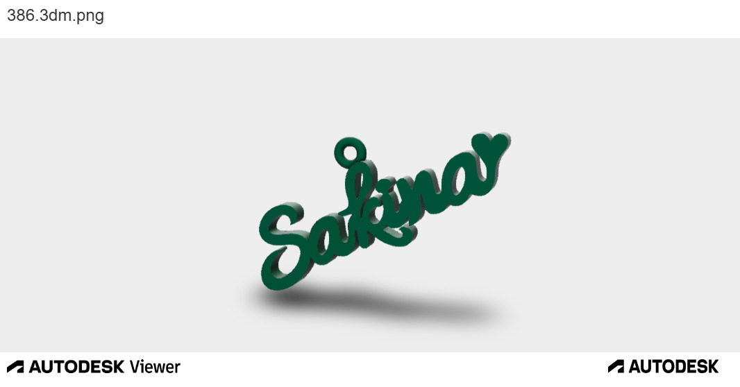 Name Pendants 3D print model_6