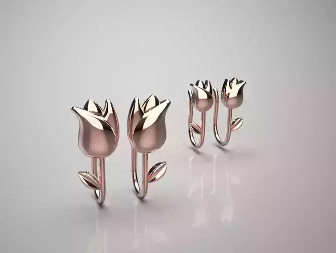 Tulip gold earring ge0018
