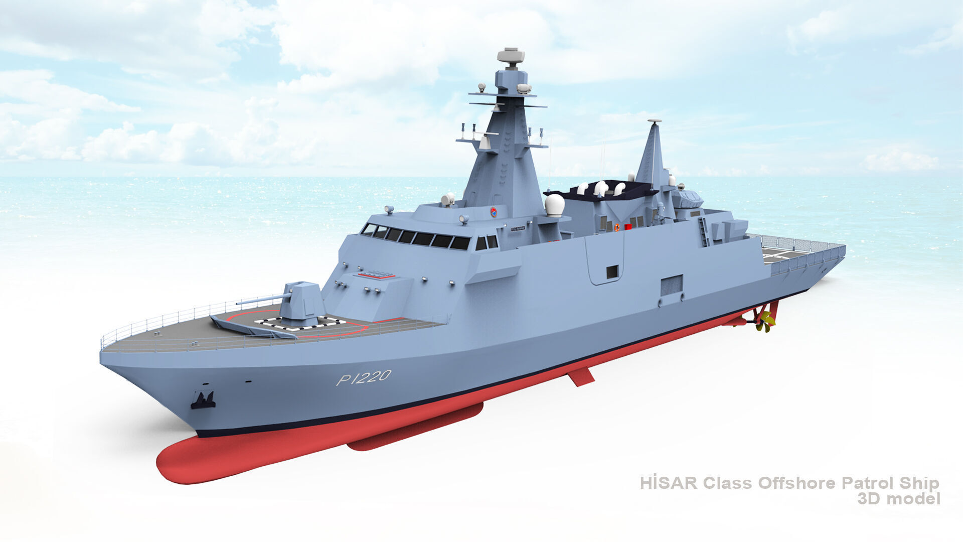 TCG HISAR Class Offshore Patrol Ship 3D model_1