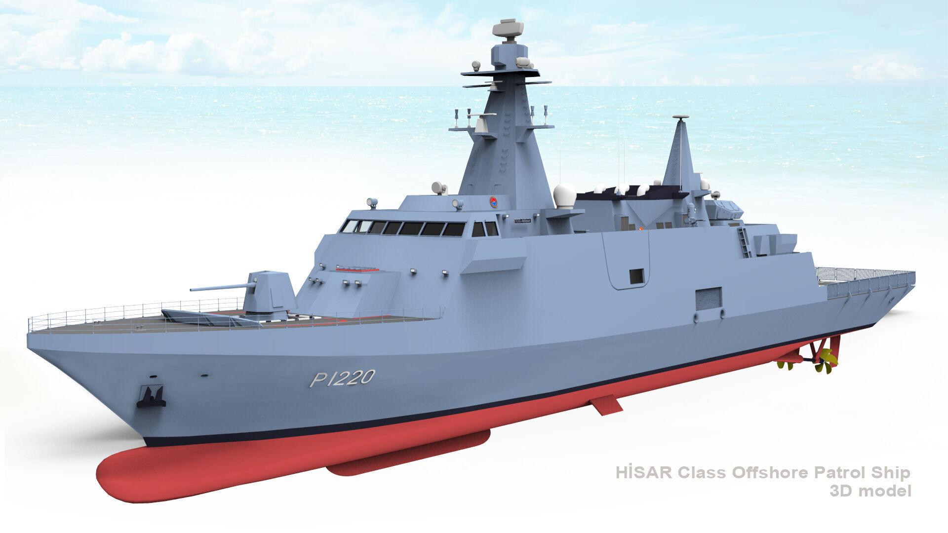 TCG HISAR Class Offshore Patrol Ship 3D model_12