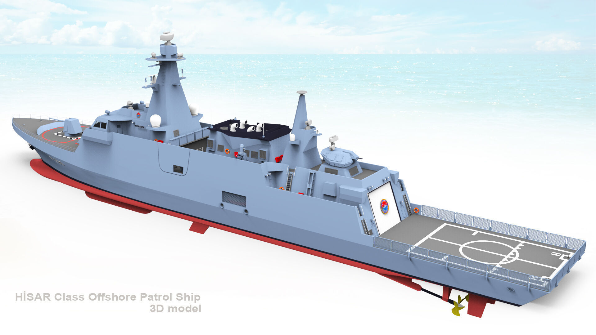 TCG HISAR Class Offshore Patrol Ship 3D model_11