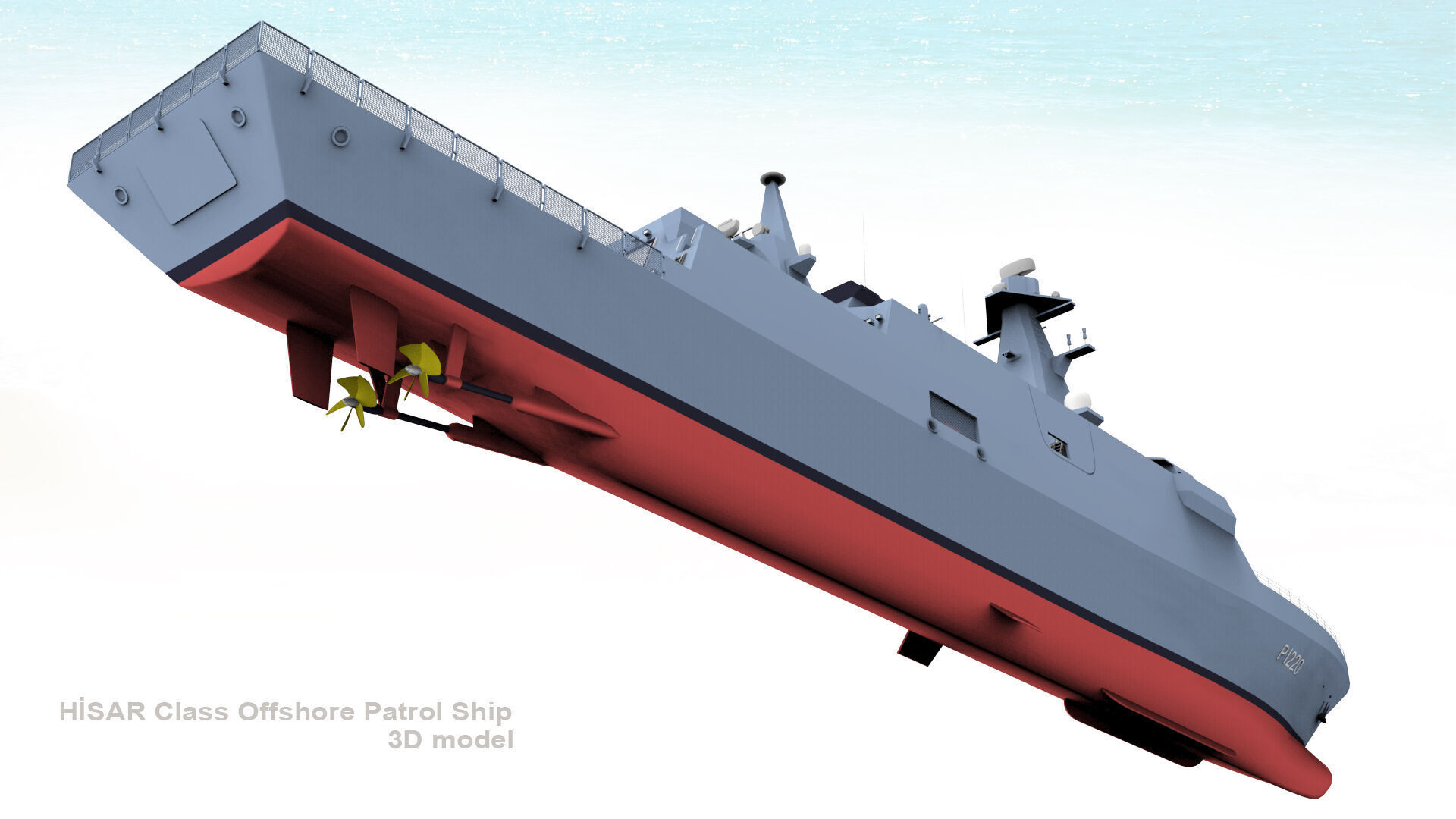 TCG HISAR Class Offshore Patrol Ship 3D model_16