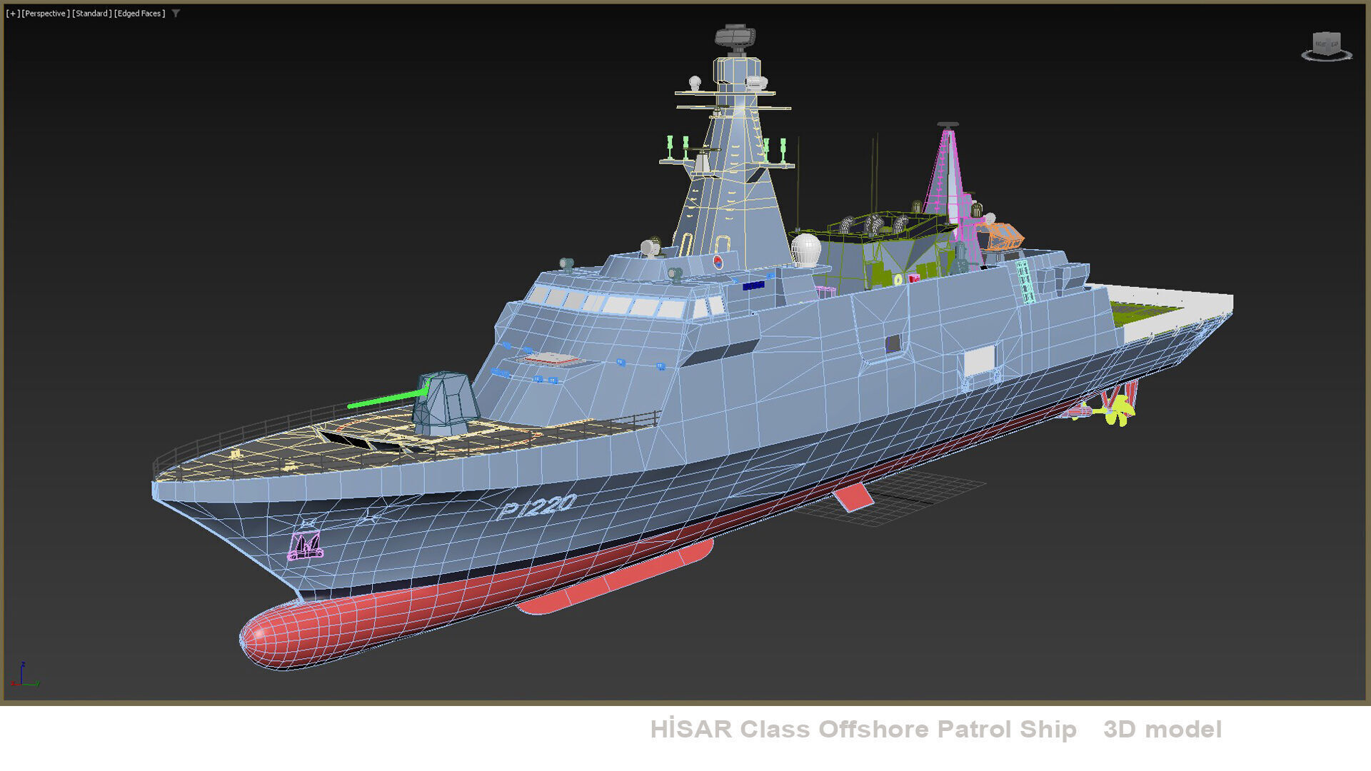 TCG HISAR Class Offshore Patrol Ship 3D model_17