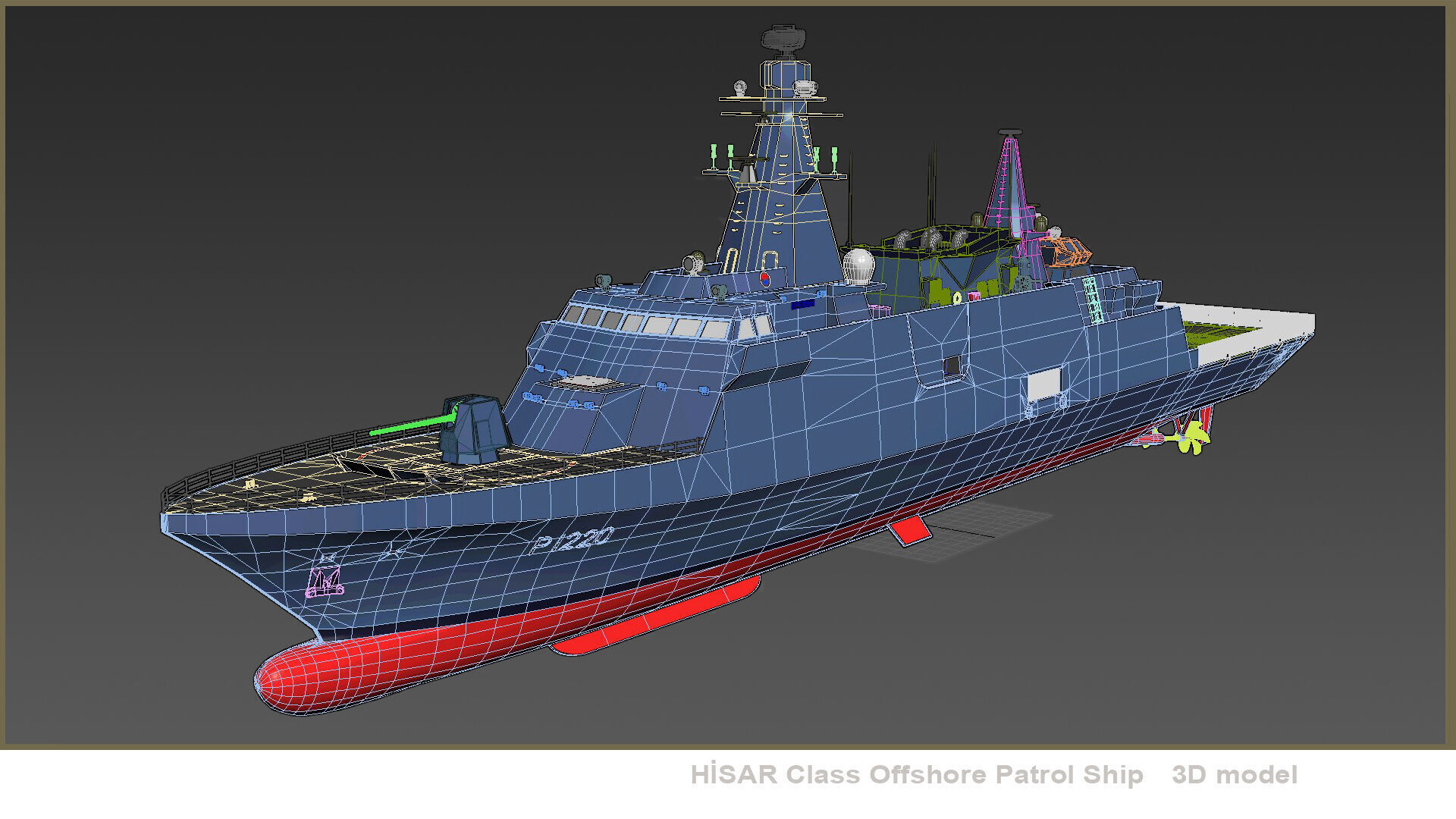 TCG HISAR Class Offshore Patrol Ship 3D model_18