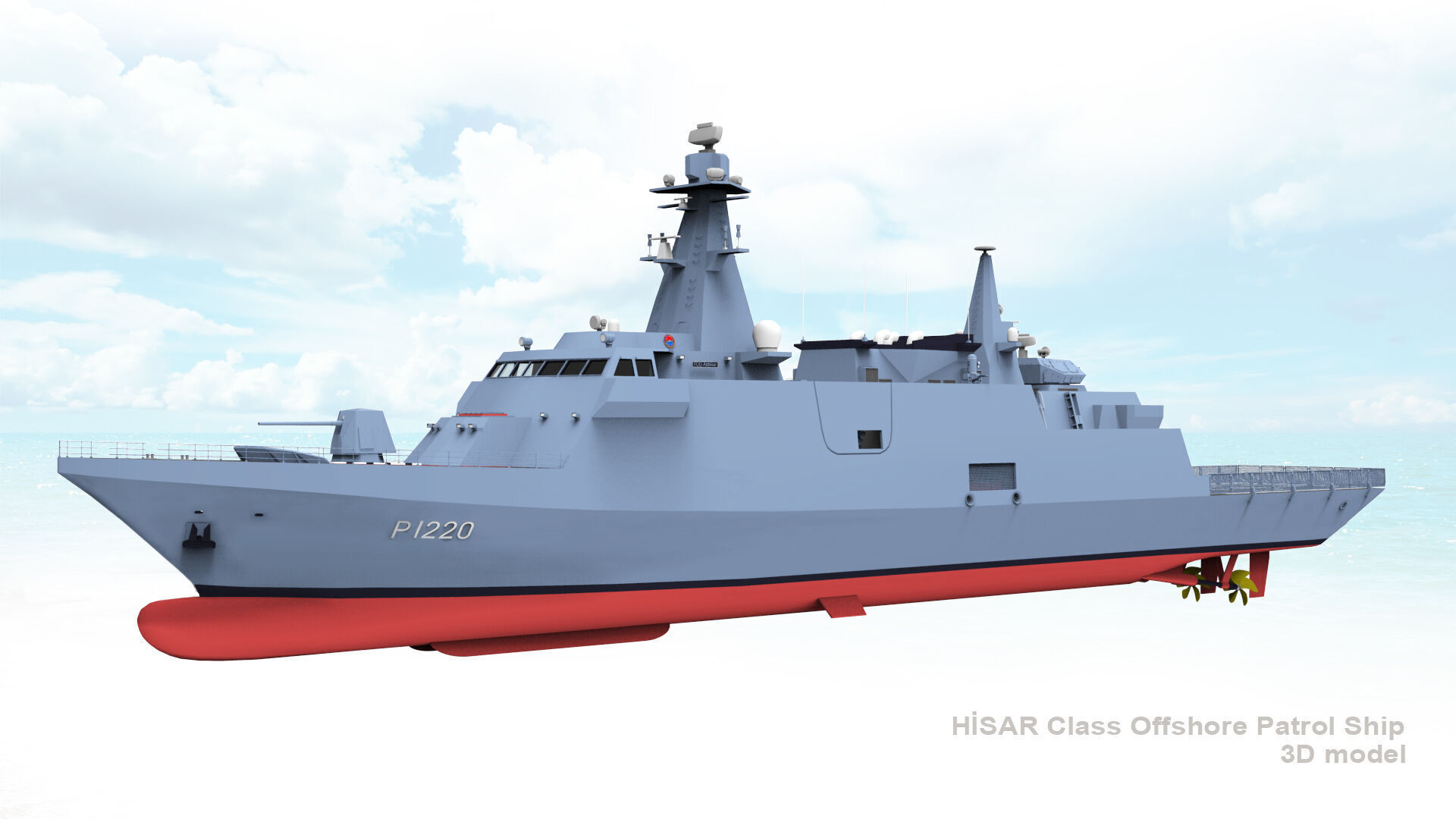 TCG HISAR Class Offshore Patrol Ship 3D model_10