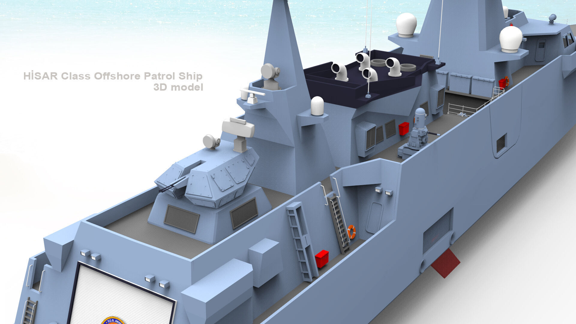 TCG HISAR Class Offshore Patrol Ship 3D model_15