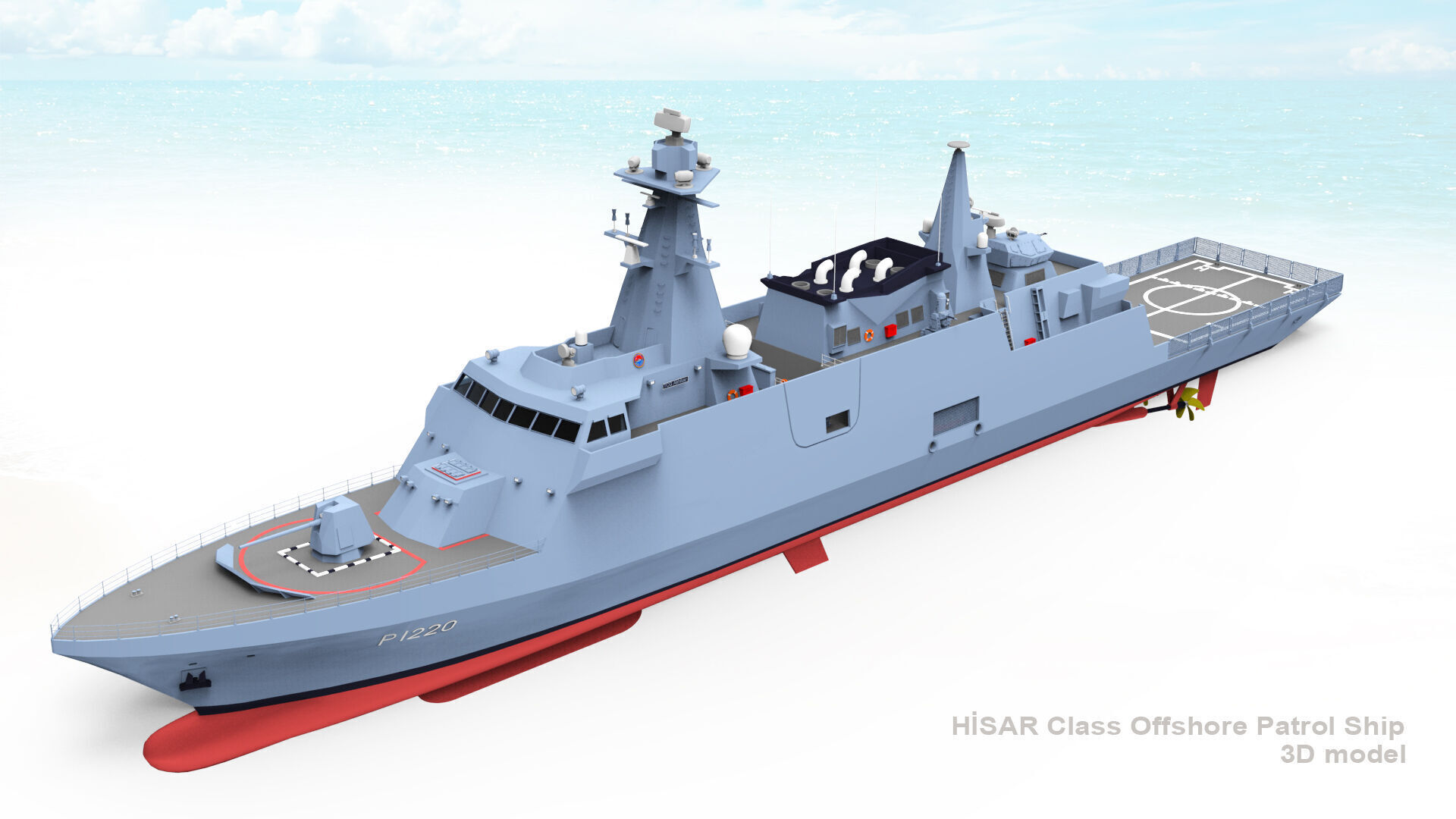 TCG HISAR Class Offshore Patrol Ship 3D model_7