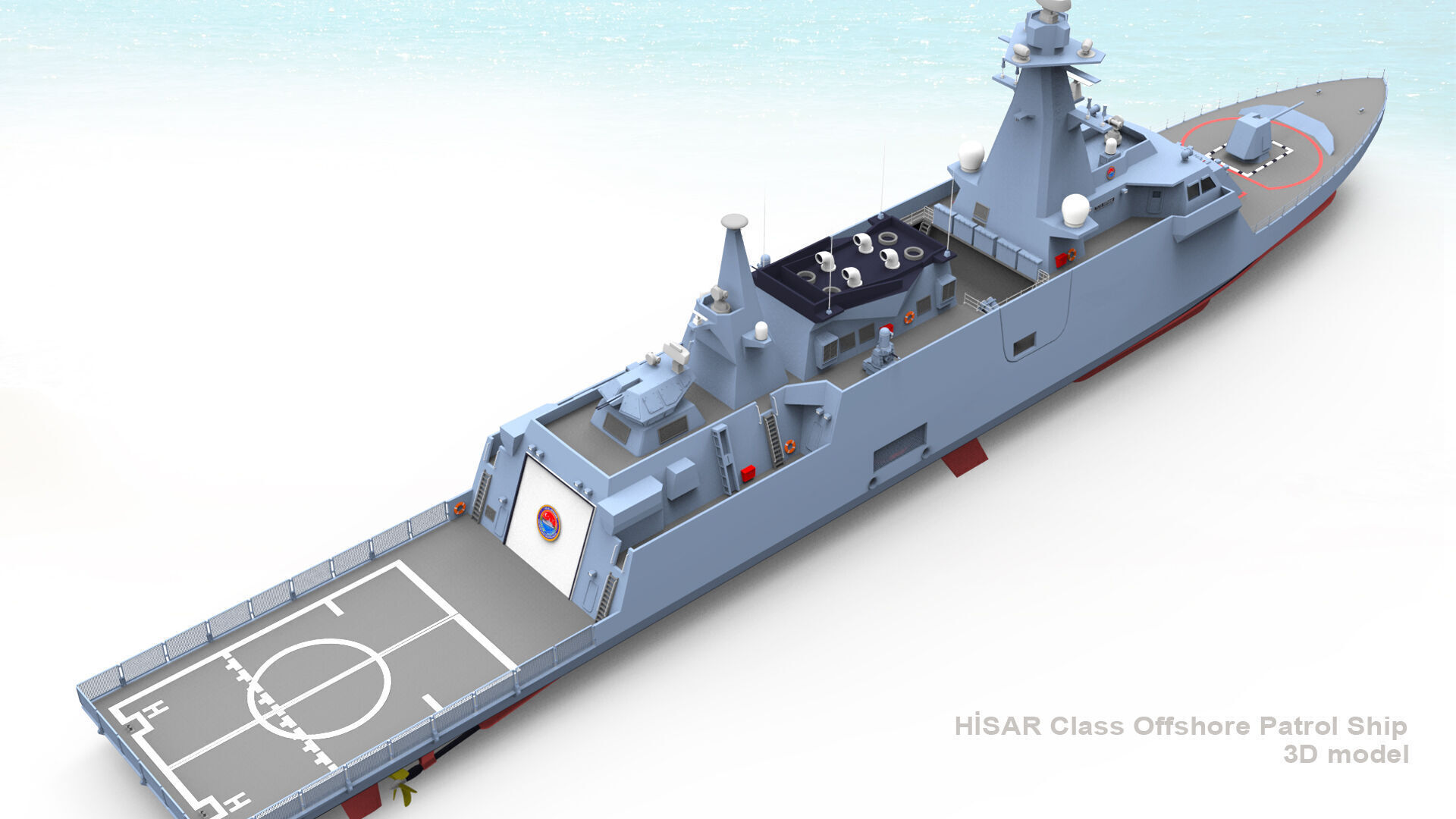 TCG HISAR Class Offshore Patrol Ship 3D model_14