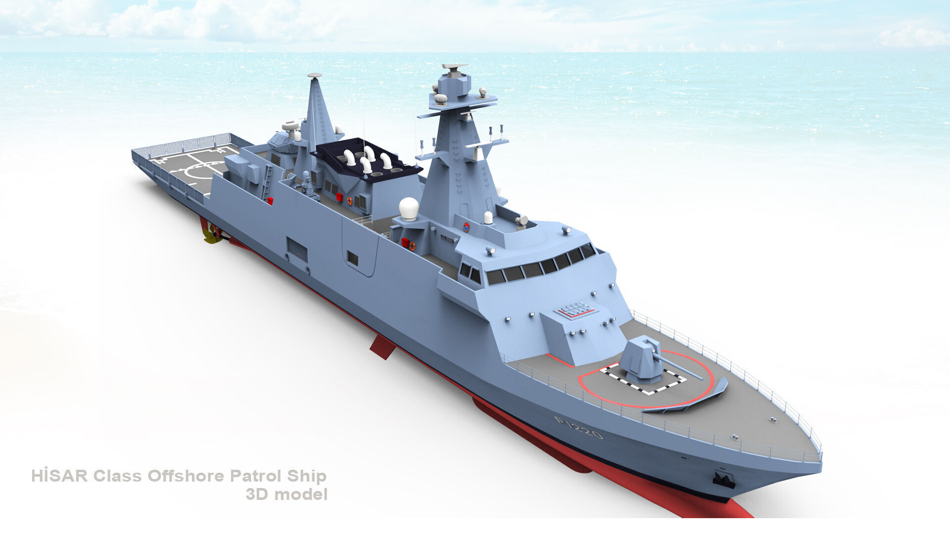 TCG HISAR Class Offshore Patrol Ship 3D model_5