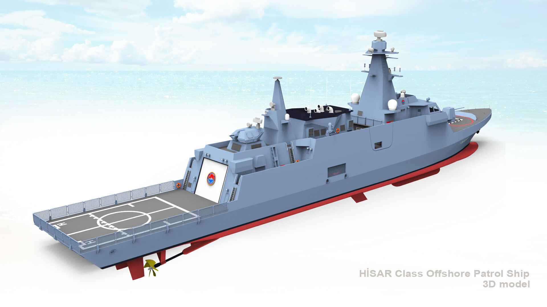TCG HISAR Class Offshore Patrol Ship 3D model_4
