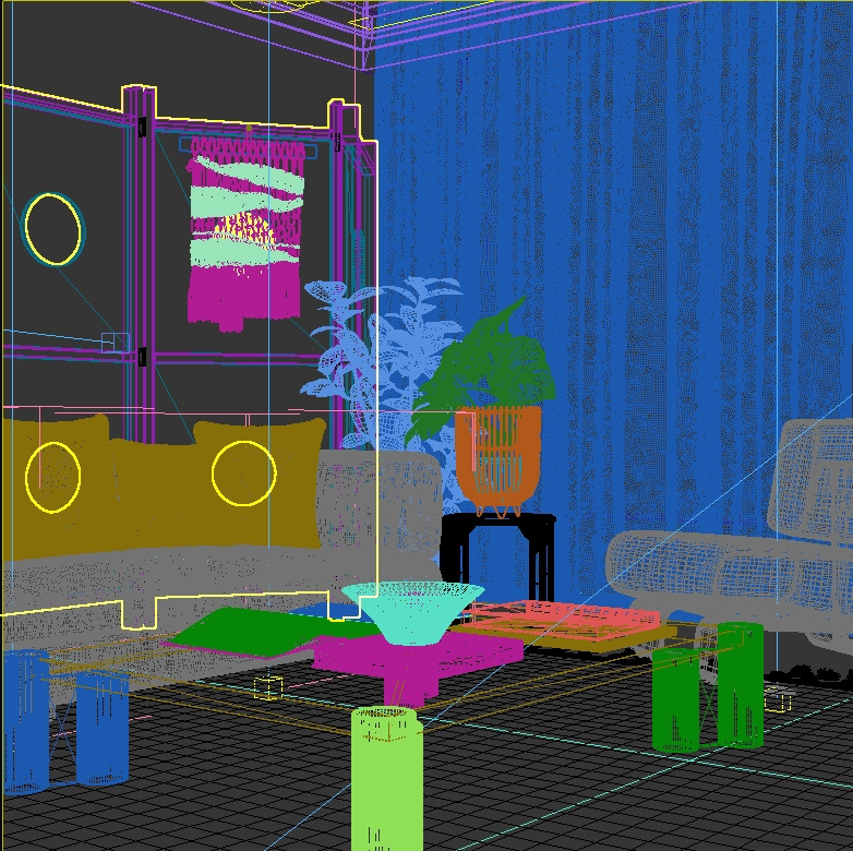 Modern Home Living Room 3D model_5