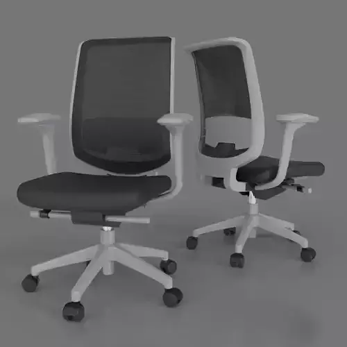 computer chair 03 Low-poly 3D model
