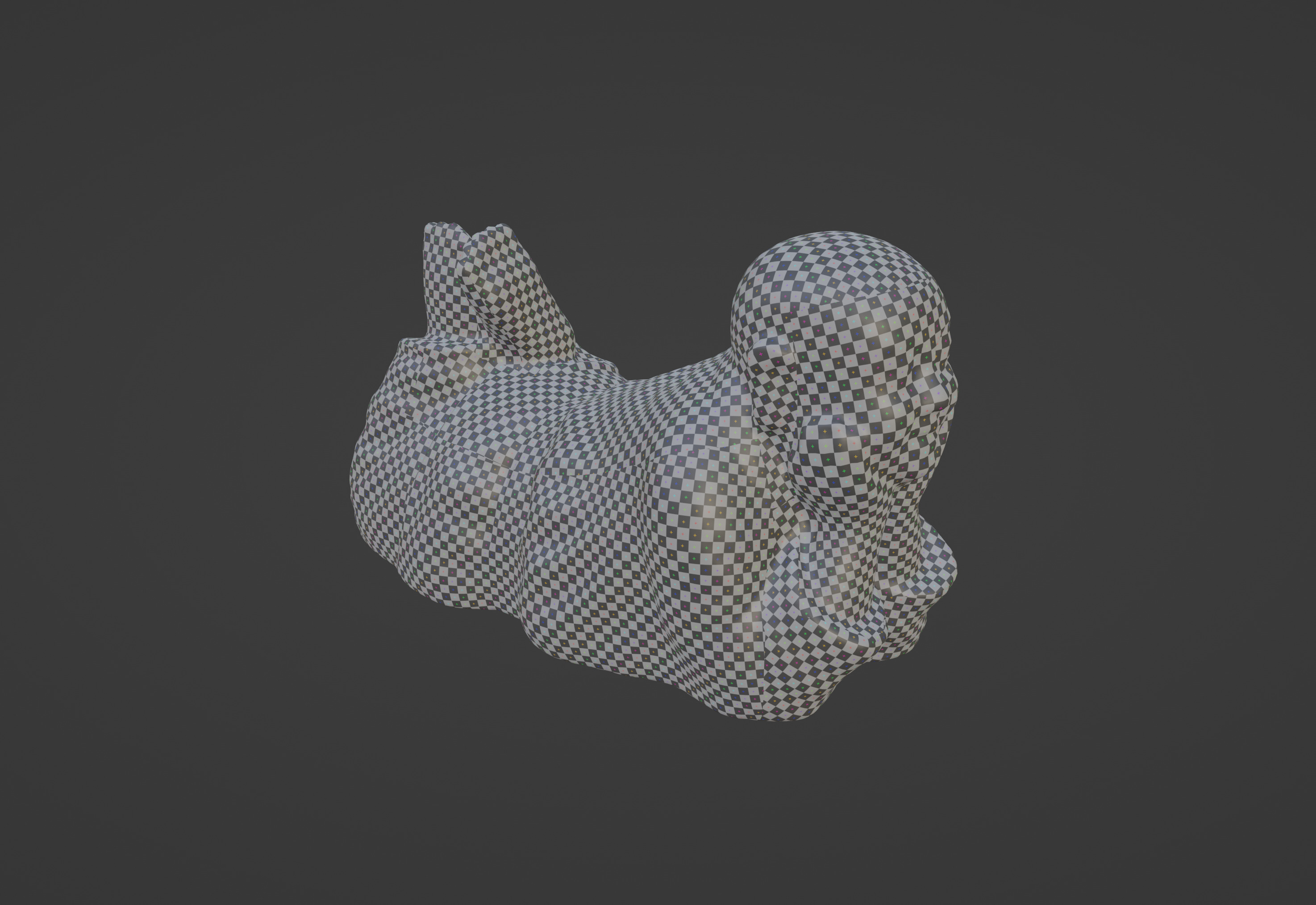 Garden sculpture Little Buddha 3D model_12