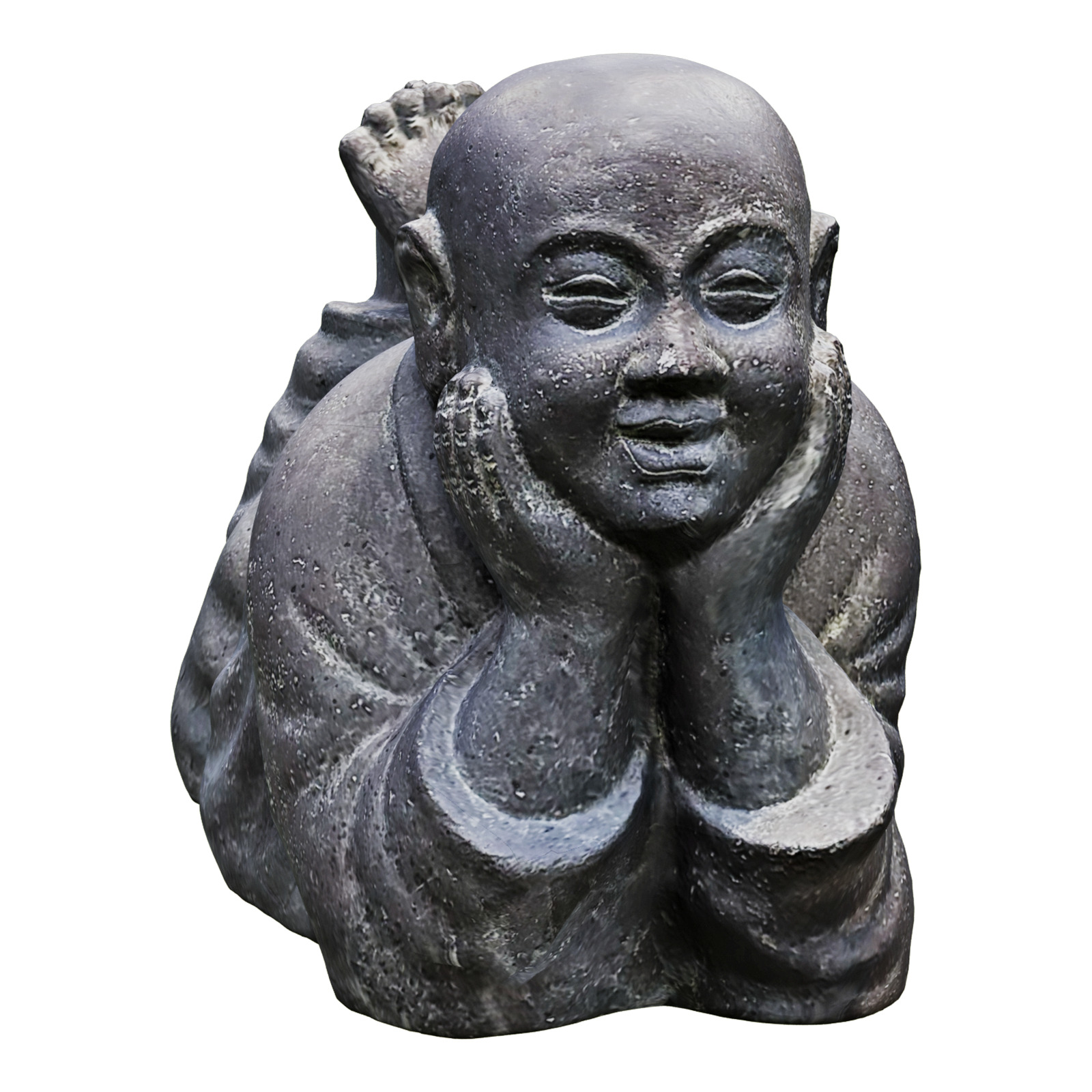 Garden sculpture Little Buddha 3D model_2