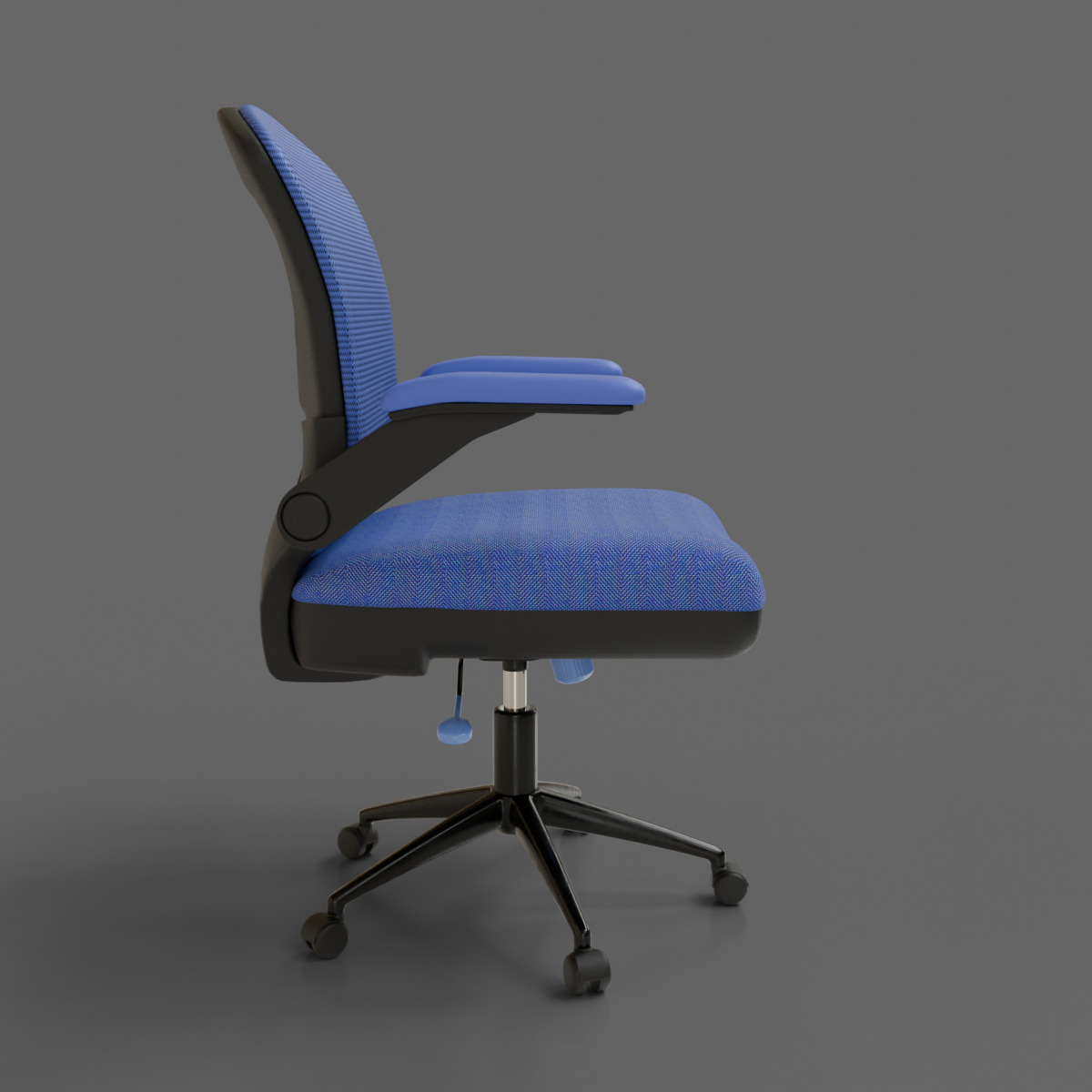 computer chair 07 Low-poly 3D model_3