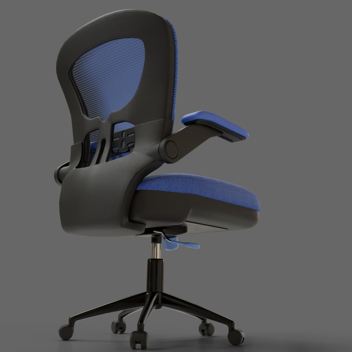 computer chair 07 Low-poly 3D model_11