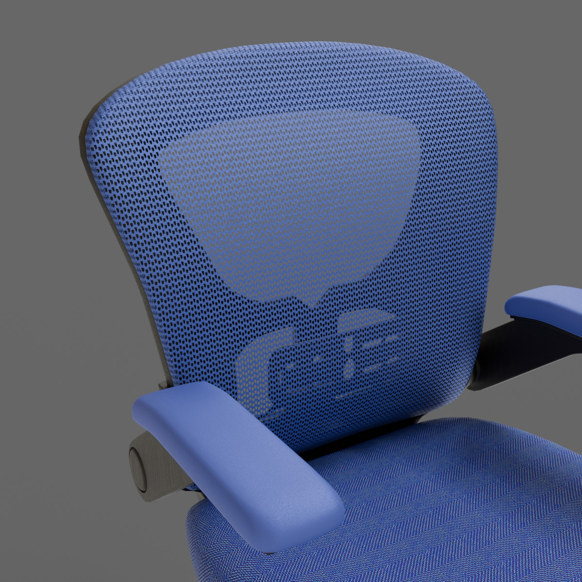 computer chair 07 Low-poly 3D model_7