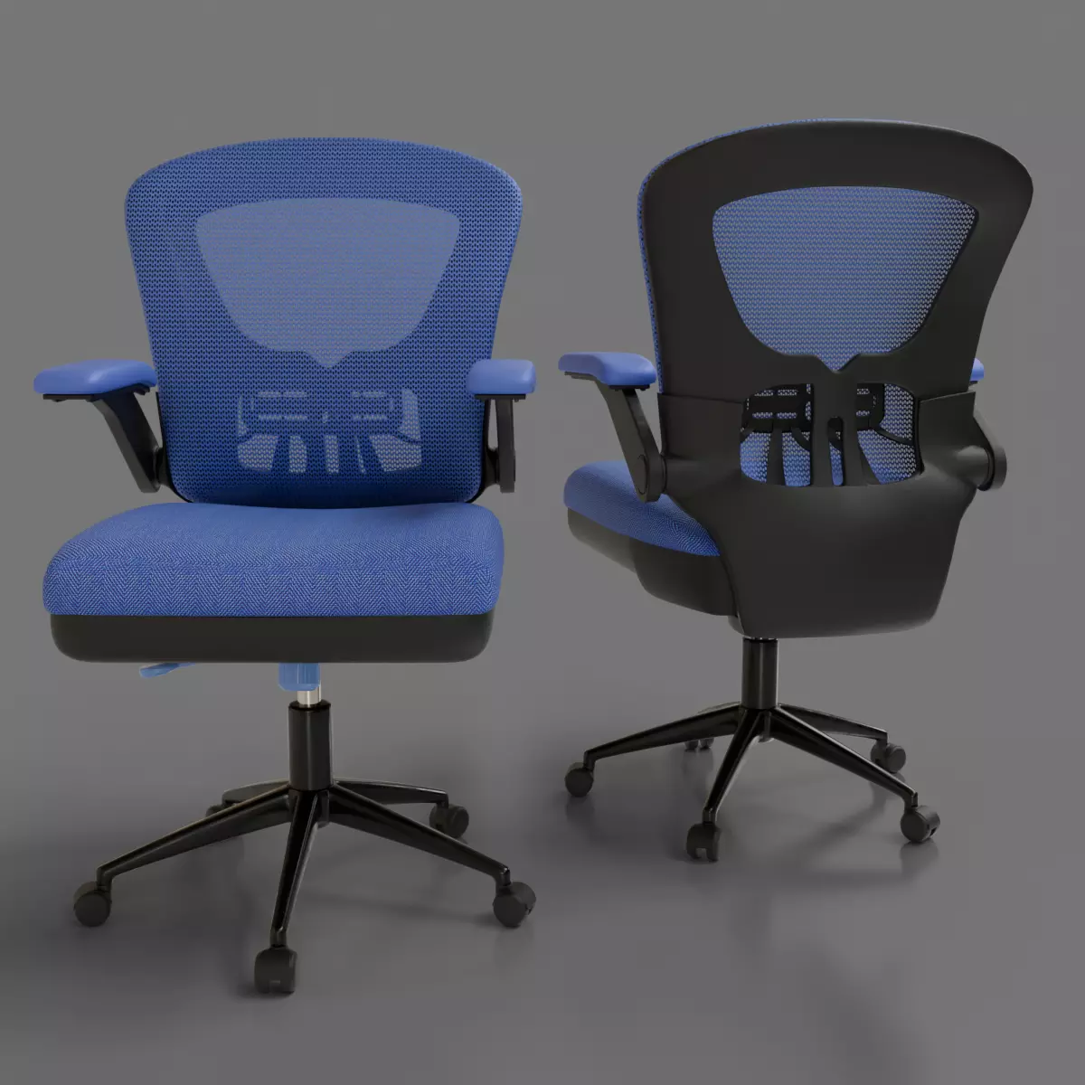 computer chair 07 Low-poly 3D model_0