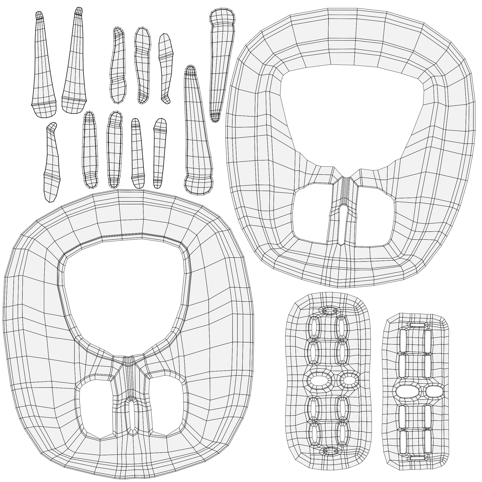 computer chair 07 Low-poly 3D model_15