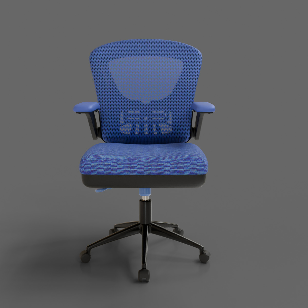 computer chair 07 Low-poly 3D model_1
