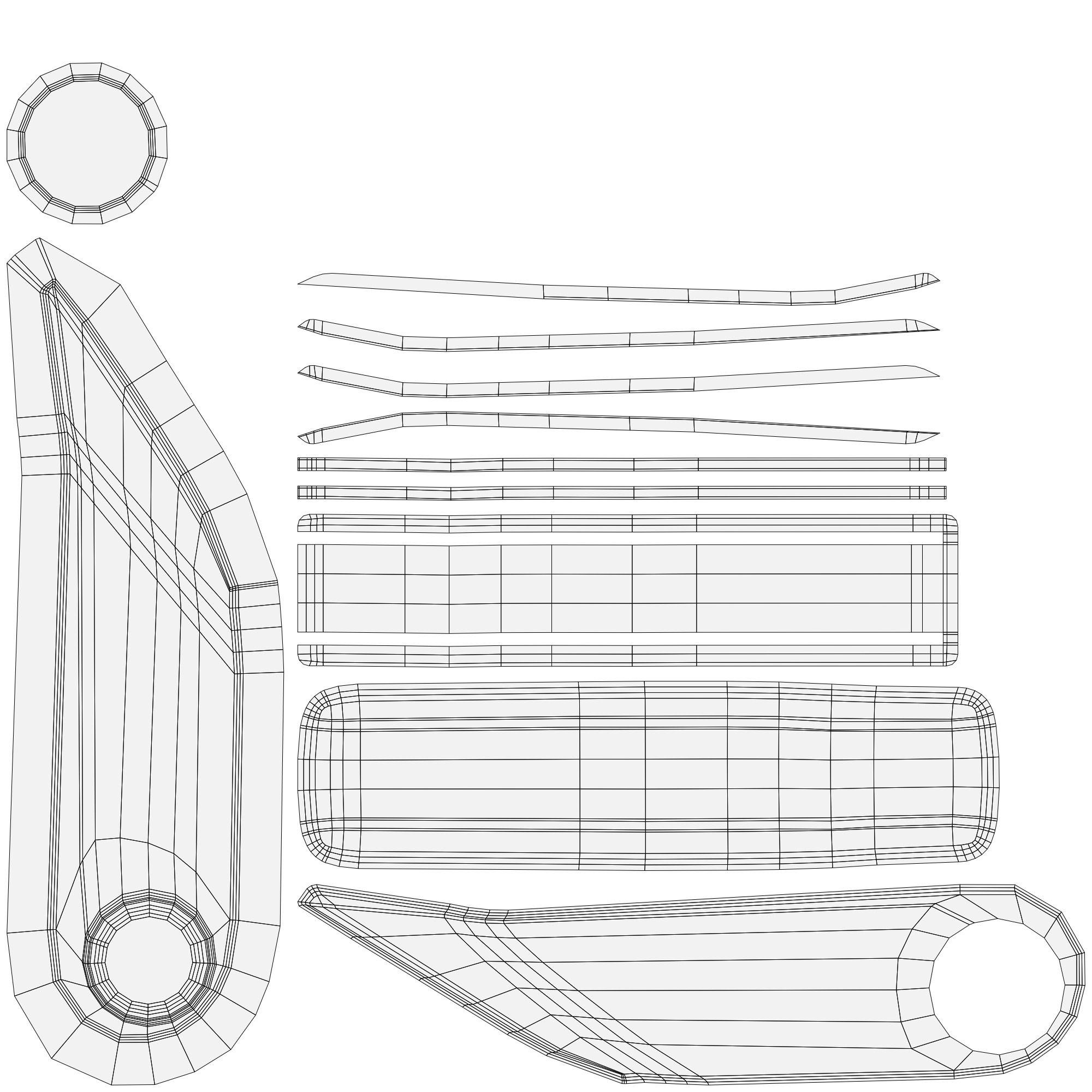 computer chair 07 Low-poly 3D model_14