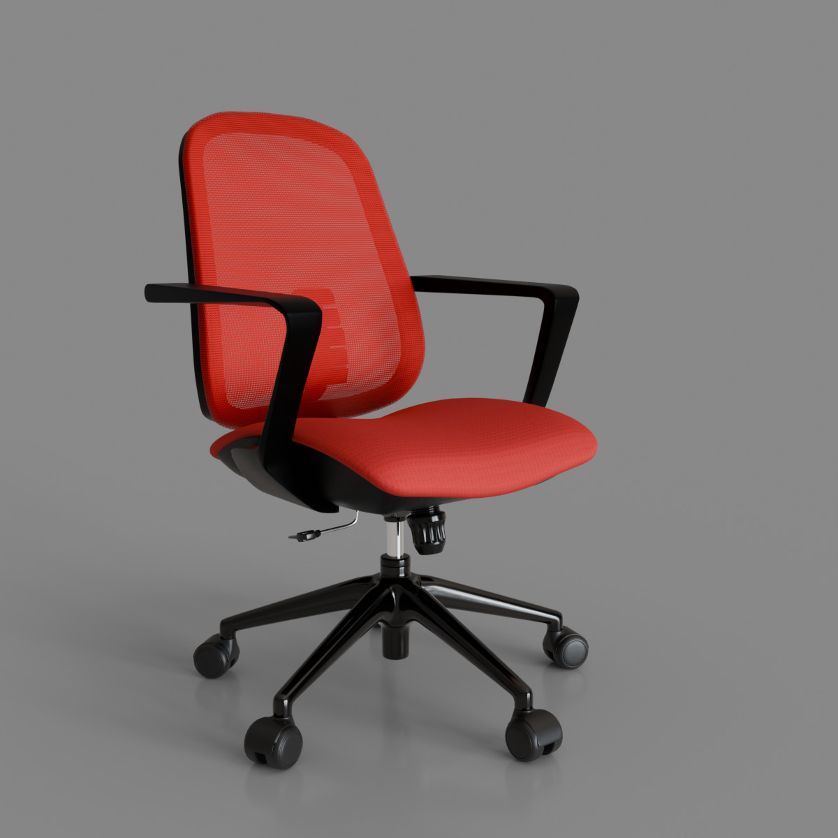 computer chair 08 Low-poly 3D model_2