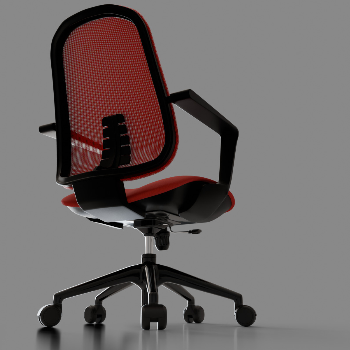 computer chair 08 Low-poly 3D model_11