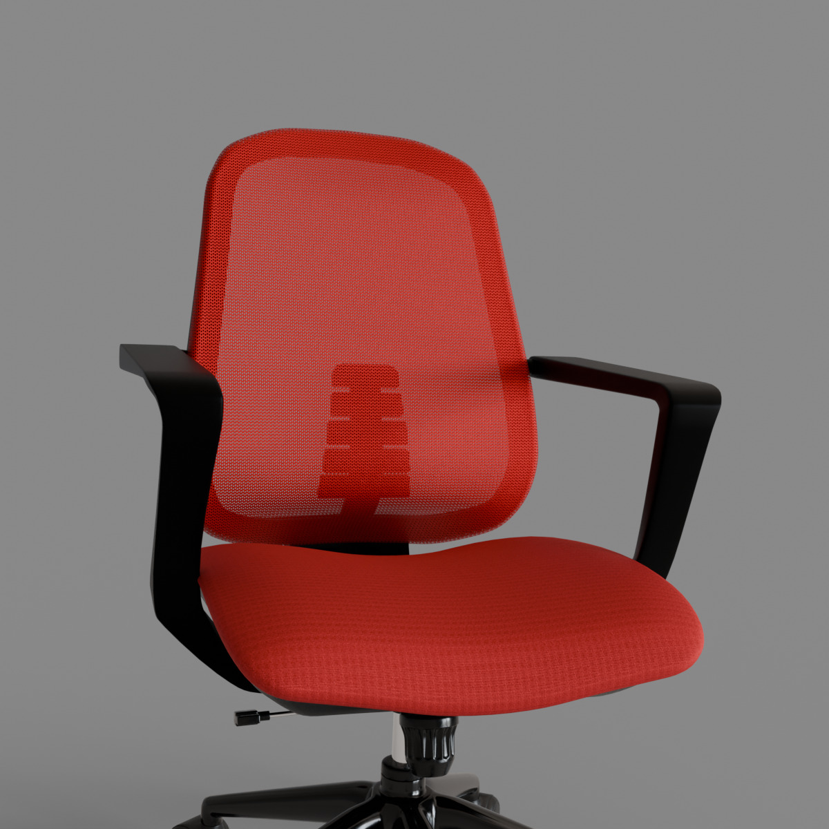 computer chair 08 Low-poly 3D model_7