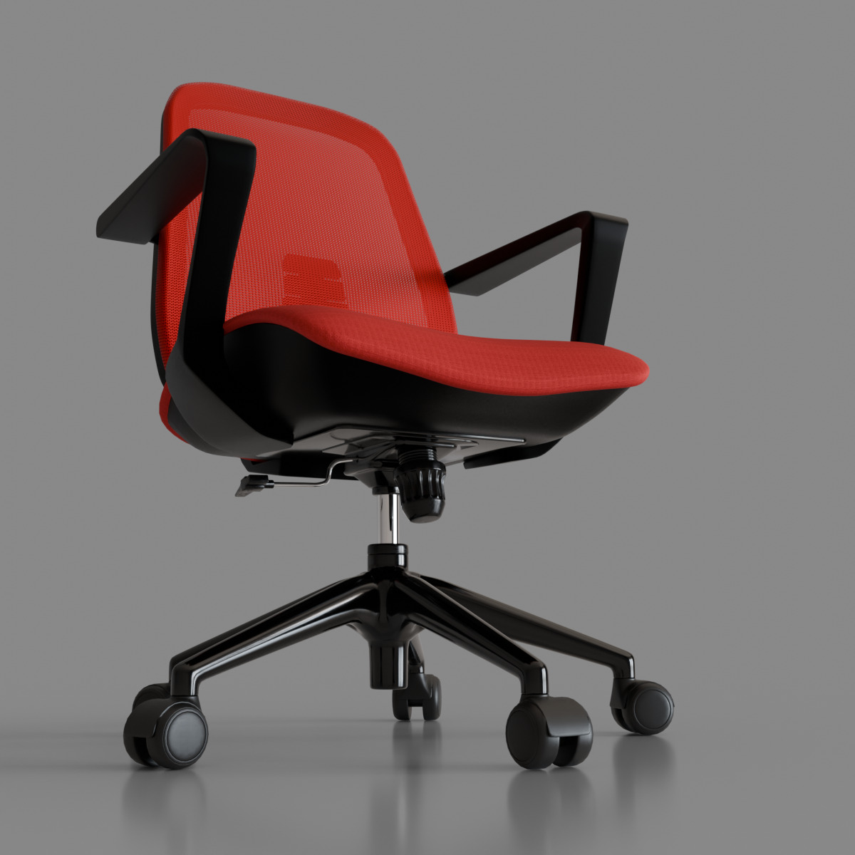 computer chair 08 Low-poly 3D model_8
