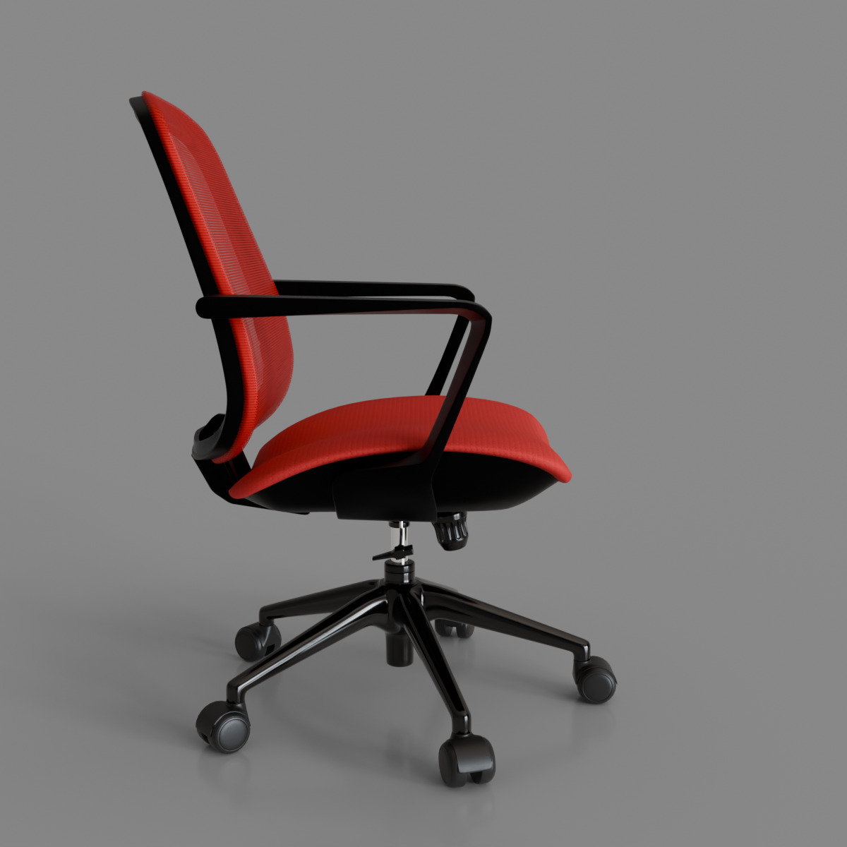 computer chair 08 Low-poly 3D model_3