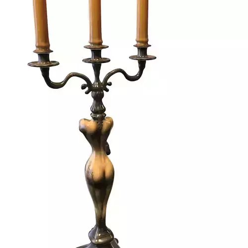 Gothic Lady Candelabra 3D model