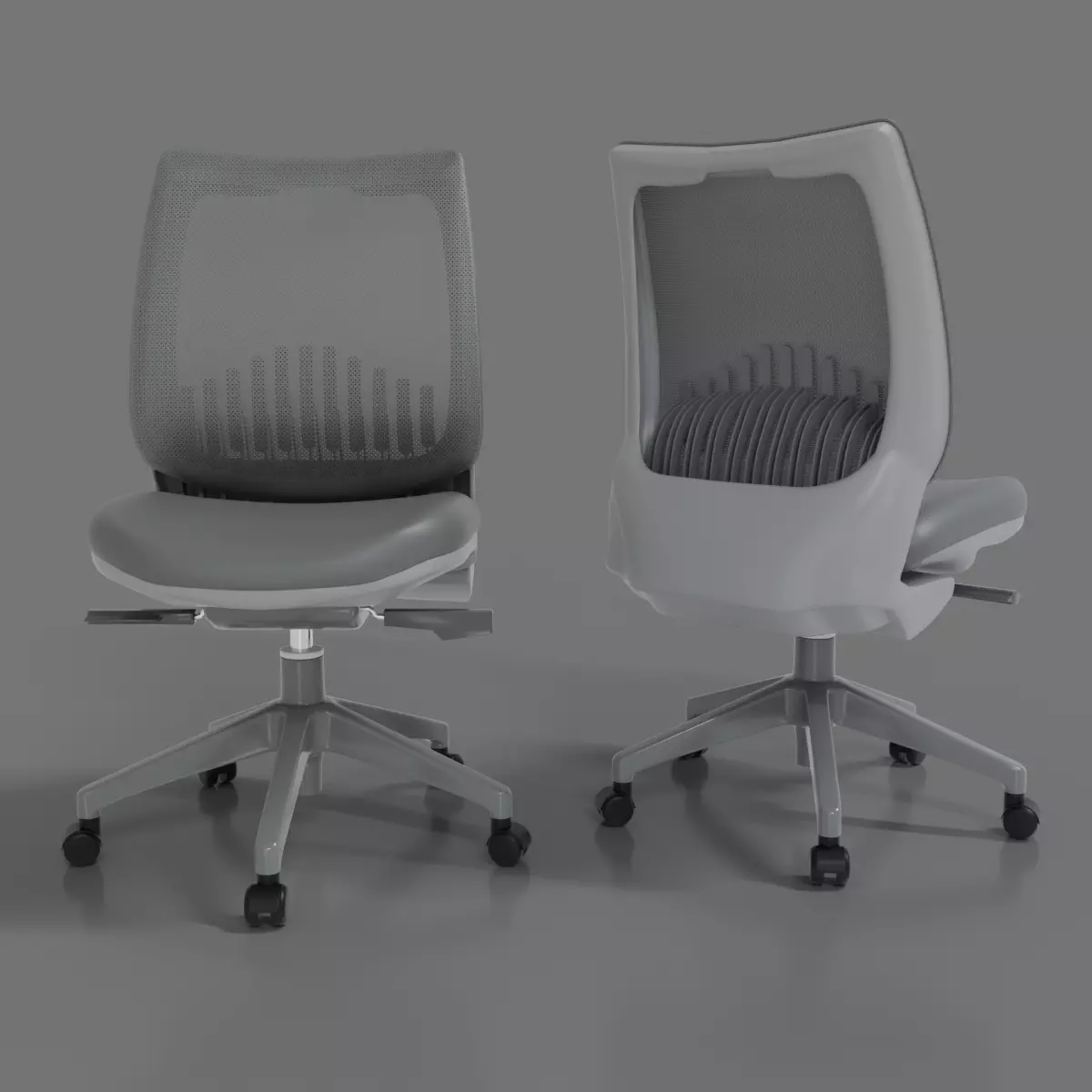 computer chair 09 Low-poly 3D model_0