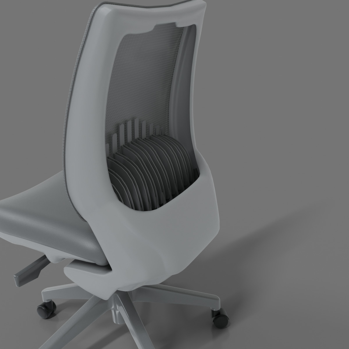 computer chair 09 Low-poly 3D model_11