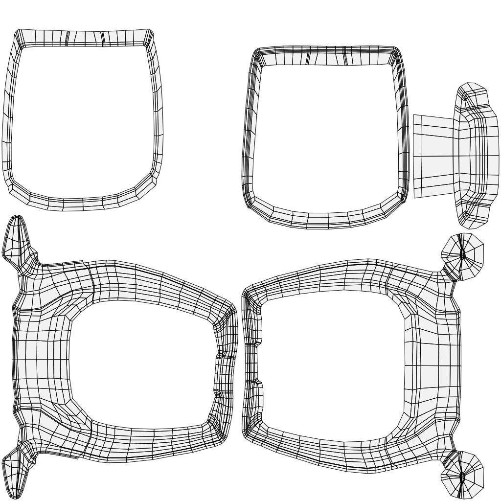 computer chair 09 Low-poly 3D model_14