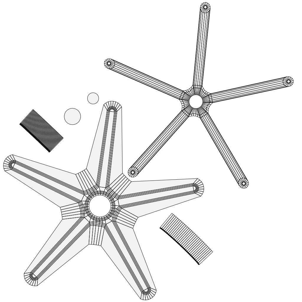 computer chair 09 Low-poly 3D model_17