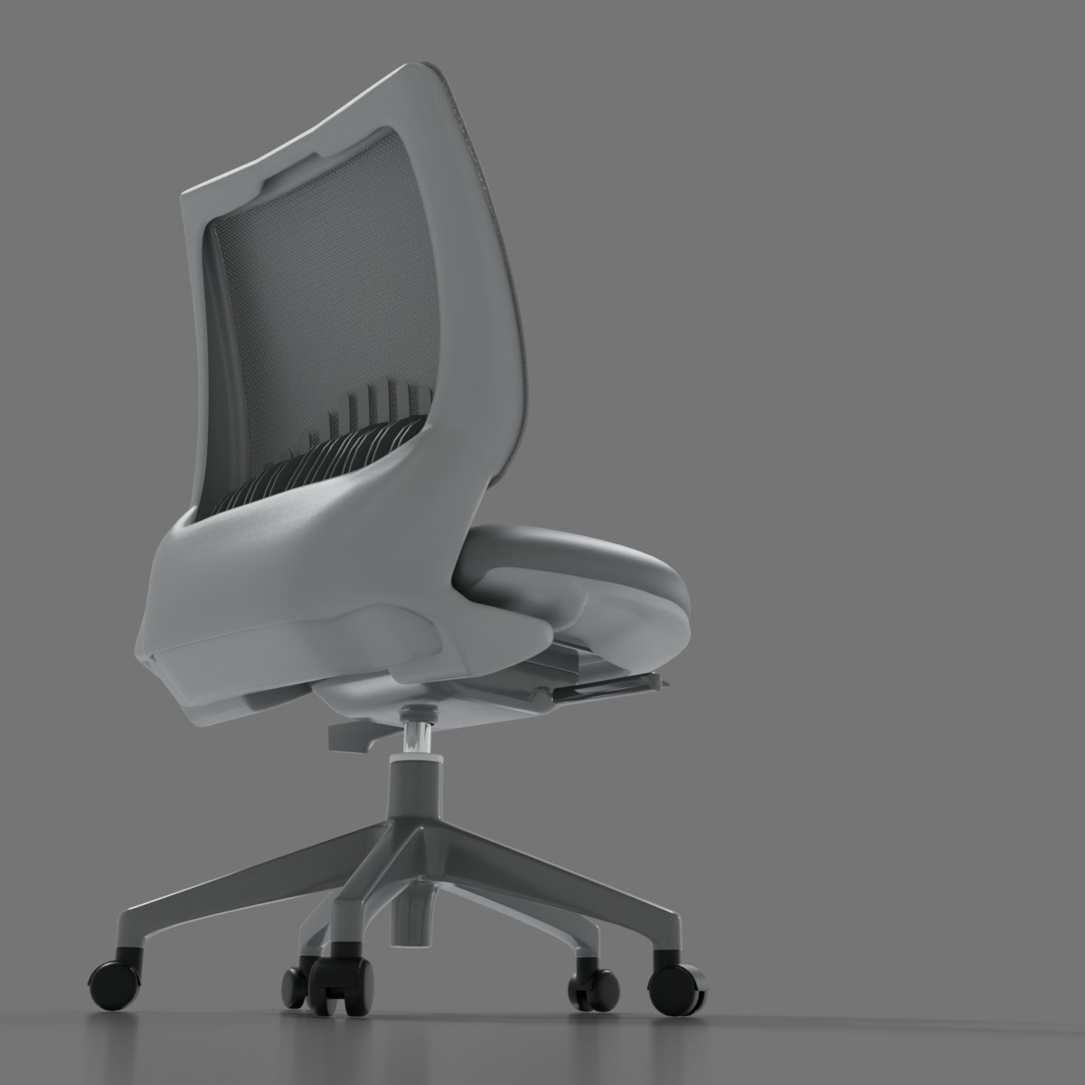 computer chair 09 Low-poly 3D model_10