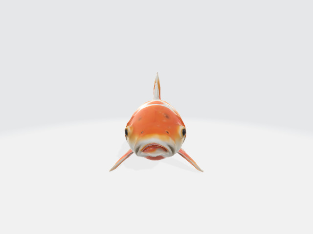 porcelain koi fish 3D model_1